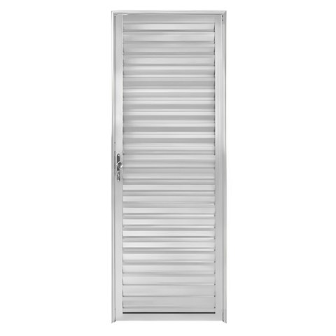 Porta de Alumínio Brilhante Palheta Cmc Modular - Lado Direito - 2.10 (a) X 0.90 (l)