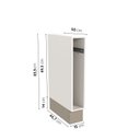 Ver imagem 2 de Balcão Toalheiro Planejado 15cm sem Tampo e com Rodapé Ipanema CabeCasa MadeiraOriginals Bege/Fendi Trama/Branco