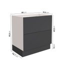 Ver imagem 2 de Balcão 2 Gavetões, Gaveta Auxiliar, Tampo, Rodapé e Puxador 150cm Ipanema CabeCasa MadeiraOriginals