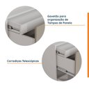 Ver imagem 6 de Balcão Planejado 2 Gavetões e 1 Gaveta Auxiliar sem Tampo 150cm Ipanema CabeCasa MadeiraOriginals Bege/Fendi Trama/Branco