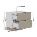 Ver imagem 3 de Balcão Planejado 2 Gavetões e 1 Gaveta Auxiliar sem Tampo 150cm Ipanema CabeCasa MadeiraOriginals Bege/Fendi Trama/Branco