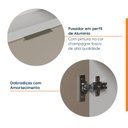 Ver imagem 5 de Balcão Planejado 2 Gavetões e 1 Gaveta Auxiliar sem Tampo 150cm Ipanema CabeCasa MadeiraOriginals Bege/Fendi Trama/Branco