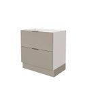 Ver mais imagens de Balcão Planejado 2 Gavetões e 1 Gaveta Auxiliar sem Tampo 150cm Ipanema CabeCasa MadeiraOriginals Bege/Fendi Trama/Branco