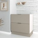 Ver imagem 1 de Balcão Planejado 2 Gavetões e 1 Gaveta Auxiliar sem Tampo 150cm Ipanema CabeCasa MadeiraOriginals Bege/Fendi Trama/Branco