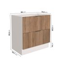 Ver imagem 2 de Balcão 2 Gavetões, Gaveta Auxiliar, Tampo, Rodapé e Puxador 150cm Ipanema CabeCasa MadeiraOriginals