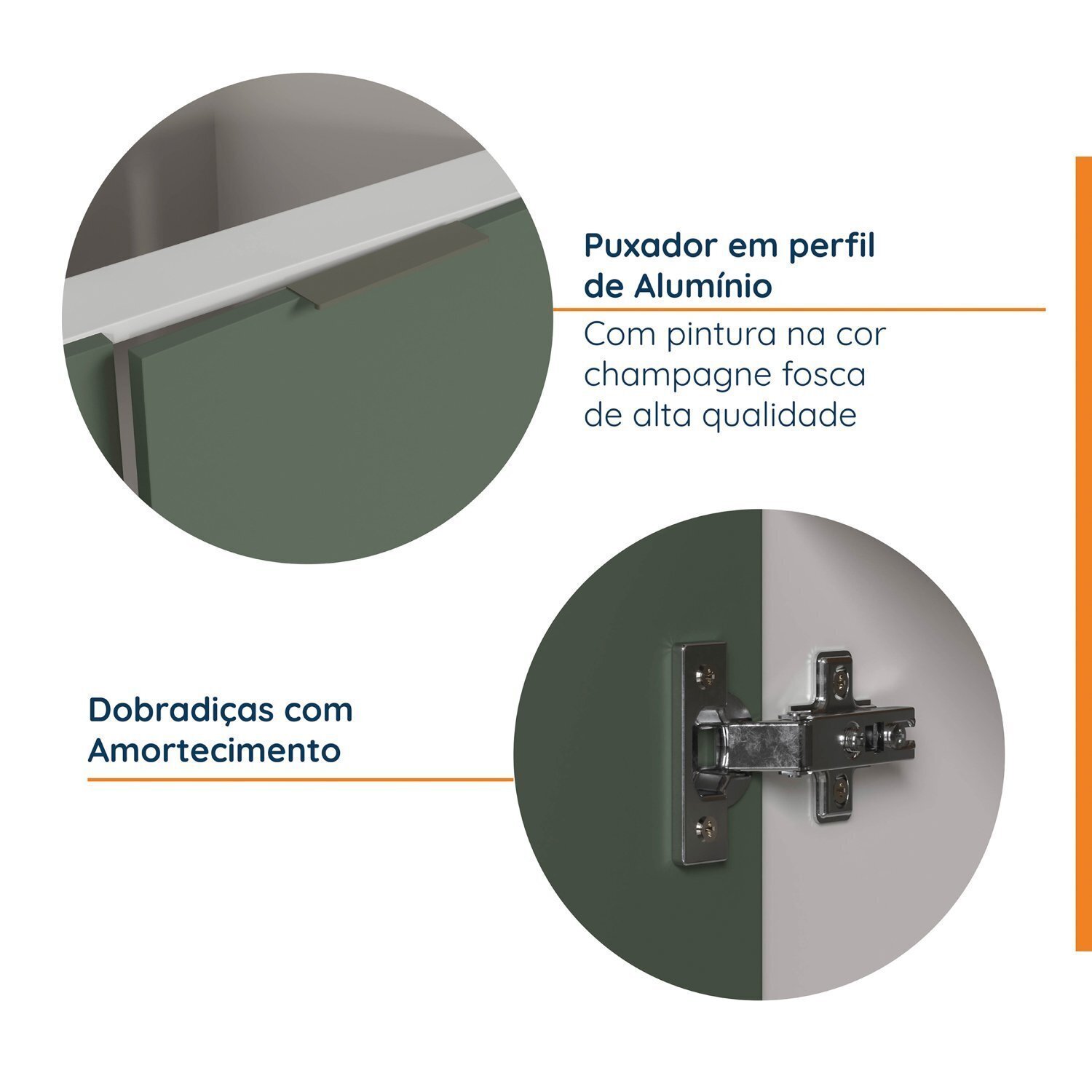 Balcão 2 Gavetões com Gaveta Auxiliar sem Tampo com Rodapé Puxador 150mm Ipanema CabeCasa MadeiraMadeira - 5