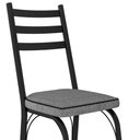 Ver imagem 2 de Conjunto de Mesa Tubular Malva 6 Lugares Tampo de Vidro Fosco Preto 140cm Artefamol Móveis