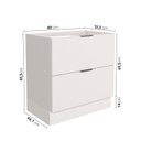 Ver imagem 2 de Balcão 2 Gavetões, Gaveta Auxiliar, Tampo, Rodapé e Puxador 150cm Ipanema CabeCasa MadeiraOriginals