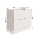 Ver imagem 2 de Balcão Planejado 2 Gavetões e 1 Gaveta Auxiliar sem Tampo 150cm Ipanema CabeCasa MadeiraOriginals Branco
