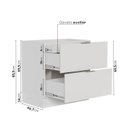 Ver imagem 3 de Balcão 2 Gavetões, Gaveta Auxiliar, Tampo, Rodapé e Puxador 150cm Ipanema CabeCasa MadeiraOriginals