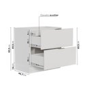 Ver imagem 3 de Balcão Planejado 2 Gavetões e 1 Gaveta Auxiliar sem Tampo 150cm Ipanema CabeCasa MadeiraOriginals Branco