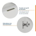 Ver imagem 5 de Balcão Planejado 2 Gavetões e 1 Gaveta Auxiliar sem Tampo 150cm Ipanema CabeCasa MadeiraOriginals Branco