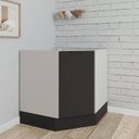 Ver imagem 1 de Balcão Canto Oblíquo sem Tampo com Rodapé Puxador 150mm Ipanema CabeCasa MadeiraOriginals