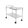 Mesa Auxiliar 40 X 60 X 80 em Aço Inox com Rodízios - 1