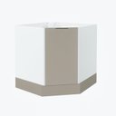 Ver imagem 7 de Balcão Canto Oblíquo sem Tampo com Rodapé Puxador 150mm Ipanema CabeCasa MadeiraOriginals