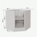 Ver imagem 2 de Balcão Canto Oblíquo Planejado sem Tampo com Rodapé Puxador 150mm Ipanema CabeCasa MadeiraOriginals Madeiraorigina