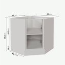 Ver imagem 2 de Balcão Canto Oblíquo sem Tampo com Rodapé Puxador 150mm Ipanema CabeCasa MadeiraOriginals