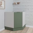 Ver imagem 1 de Balcão Canto Oblíquo sem Tampo com Rodapé Puxador 150mm Ipanema CabeCasa MadeiraOriginals