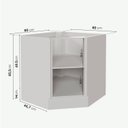 Ver imagem 2 de Balcão Canto Oblíquo sem Tampo com Rodapé Puxador 150mm Ipanema CabeCasa MadeiraOriginals Branco