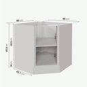 Ver imagem 2 de Balcão Canto Oblíquo sem Tampo com Rodapé Puxador 150mm Ipanema CabeCasa MadeiraOriginals