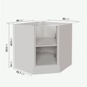 Ver imagem 2 de Balcão Canto Oblíquo Planejado sem Tampo com Rodapé Puxador 150mm Ipanema CabeCasa MadeiraOriginals Madeiraorigina