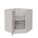 Ver mais imagens de Balcão Canto Oblíquo sem Tampo com Rodapé Puxador 150mm Ipanema CabeCasa MadeiraOriginals Branco