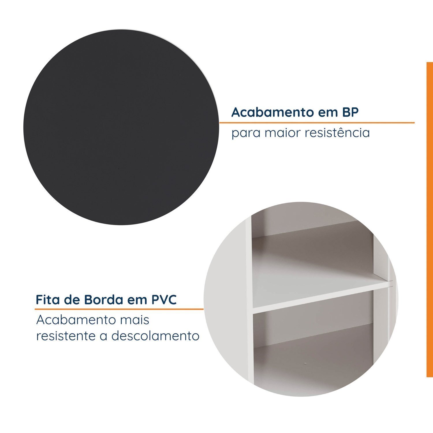 Balcão de Canto Reto sem Tampo com Rodapé Puxador 150mm Ipanema CabeCasa MadeiraMadeira - 3