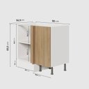 Ver imagem 2 de Balcão de Canto Reto sem Tampo com Rodapé Puxador 150mm Ipanema CabeCasa MadeiraOriginals