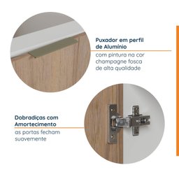 Balcão de Canto Reto sem Tampo com Rodapé Puxador 150mm Ipanema CabeCasa MadeiraMadeira - 4