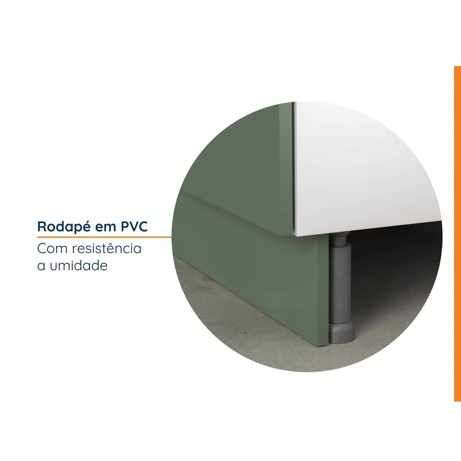 Balcão de Canto Reto sem Tampo com Rodapé Puxador 150mm Ipanema CabeCasa MadeiraMadeira - 5