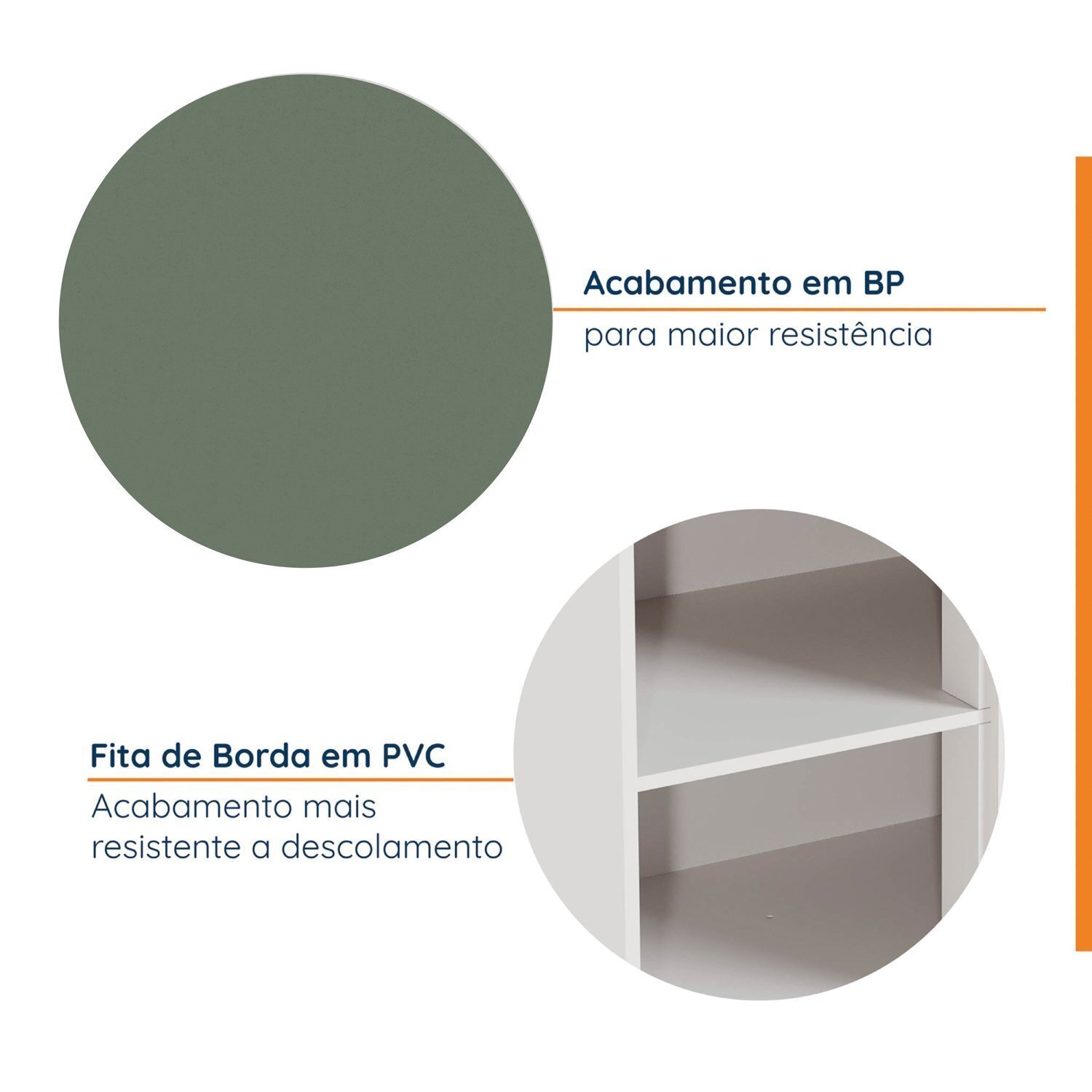 Balcão de Canto Reto sem Tampo com Rodapé Puxador 150mm Ipanema CabeCasa MadeiraMadeira - 3