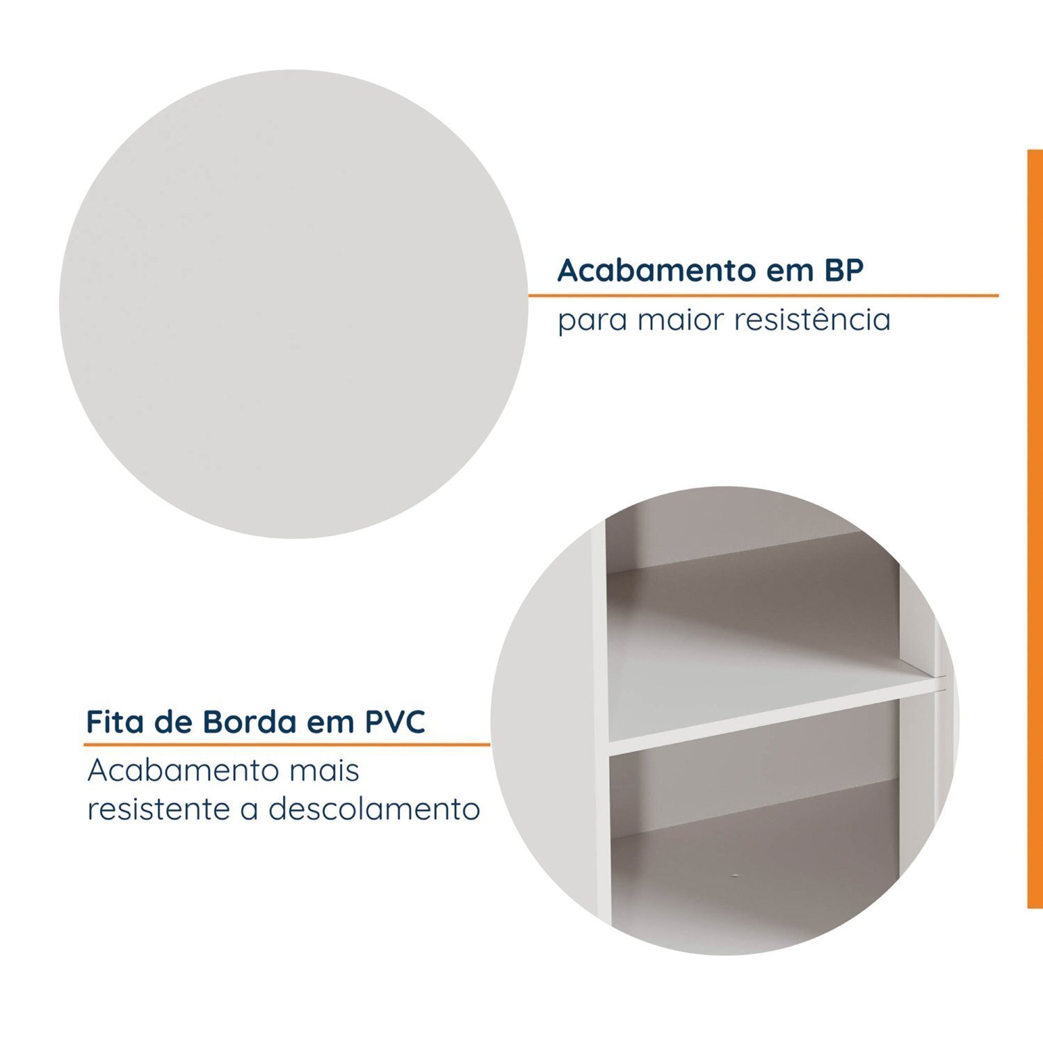 Balcão de Canto Reto sem Tampo com Rodapé Puxador 150mm Ipanema CabeCasa MadeiraMadeira - 3