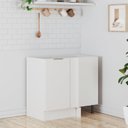 Ver imagem 1 de Balcão de Canto Reto sem Tampo com Rodapé Puxador 150mm Ipanema CabeCasa MadeiraOriginals