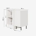 Ver imagem 2 de Balcão de Canto Reto sem Tampo com Rodapé Puxador 150mm Ipanema CabeCasa MadeiraOriginals Branco