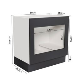 Balcão Forno de Embutir sem Tampo com Rodapé Ipanema CabeCasa MadeiraMadeira - 2