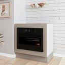 Ver imagem 1 de Balcão Forno de Embutir Planejado sem Tampo com Rodapé Ipanema CabeCasa MadeiraOriginals Bege/Fendi Trama/Branco