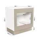 Ver imagem 2 de Balcão Forno de Embutir Planejado sem Tampo com Rodapé Ipanema CabeCasa MadeiraOriginals Bege/Fendi Trama/Branco