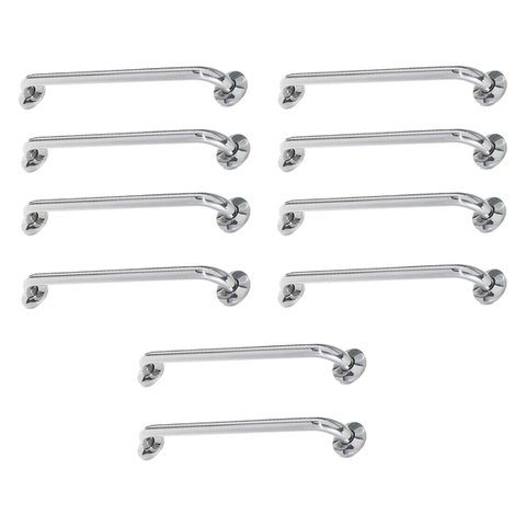 Barra de Apoio 40cm Aço Inox Kit 10 Unidades Idoso Banheiro Box Cadeirante Criança Gestante Acessibi
