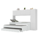 Ver imagem 2 de Tricama de Solteiro com Guarda Roupa Dublin Multimóveis Mp4034 Branca