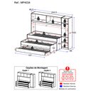 Ver imagem 4 de Tricama de Solteiro com Guarda Roupa Dublin Multimóveis Mp4034 Branca