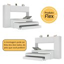 Ver imagem 3 de Tricama de Solteiro com Guarda Roupa Dublin Multimóveis Mp4034 Branca