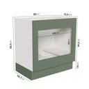 Ver imagem 2 de Balcão Forno de Embutir Planejado sem Tampo com Rodapé Ipanema CabeCasa MadeiraOriginals Verde/Folha/Branco