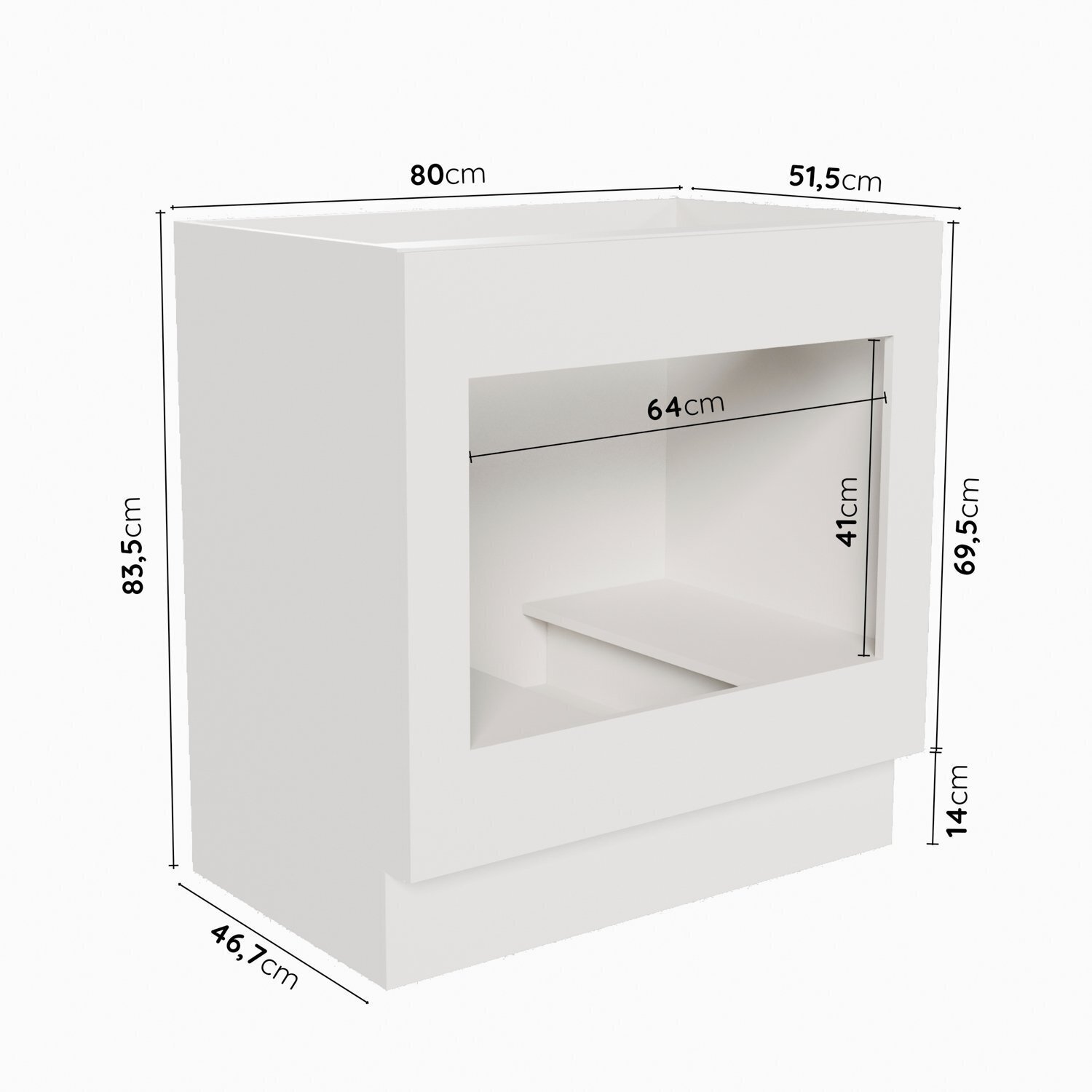 Balcão Forno de Embutir sem Tampo com Rodapé Ipanema CabeCasa MadeiraMadeira - 2