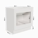 Ver imagem 2 de Balcão Forno de Embutir Planejado sem Tampo com Rodapé Ipanema CabeCasa MadeiraOriginals Branco