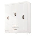 Ver imagem 2 de Guarda Roupa 6 Portas Guararema Branco Brilho