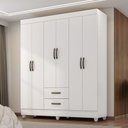 Ver imagem 1 de Guarda Roupa 6 Portas Guararema Branco Brilho