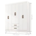 Ver imagem 4 de Guarda Roupa 6 Portas Guararema Branco Brilho