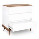 Ver mais imagens de Quarto Bebê Completo Retrô Berço E Cômoda Pé Palito Branco