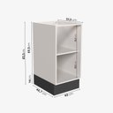 Ver imagem 2 de Balcão 1 Porta 40cm sem Tampo com Rodapé Puxador 150mm Ipanema CabeCasa MadeiraOriginals