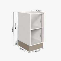 Balcão 1 Porta 40cm sem Tampo com Rodapé Puxador 150mm Ipanema CabeCasa MadeiraMadeira - 2